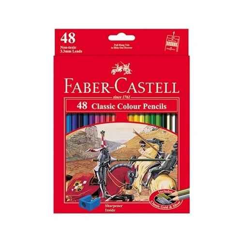 مداد رنگی 48 رنگ فابر کاستل مدل کلاسیک